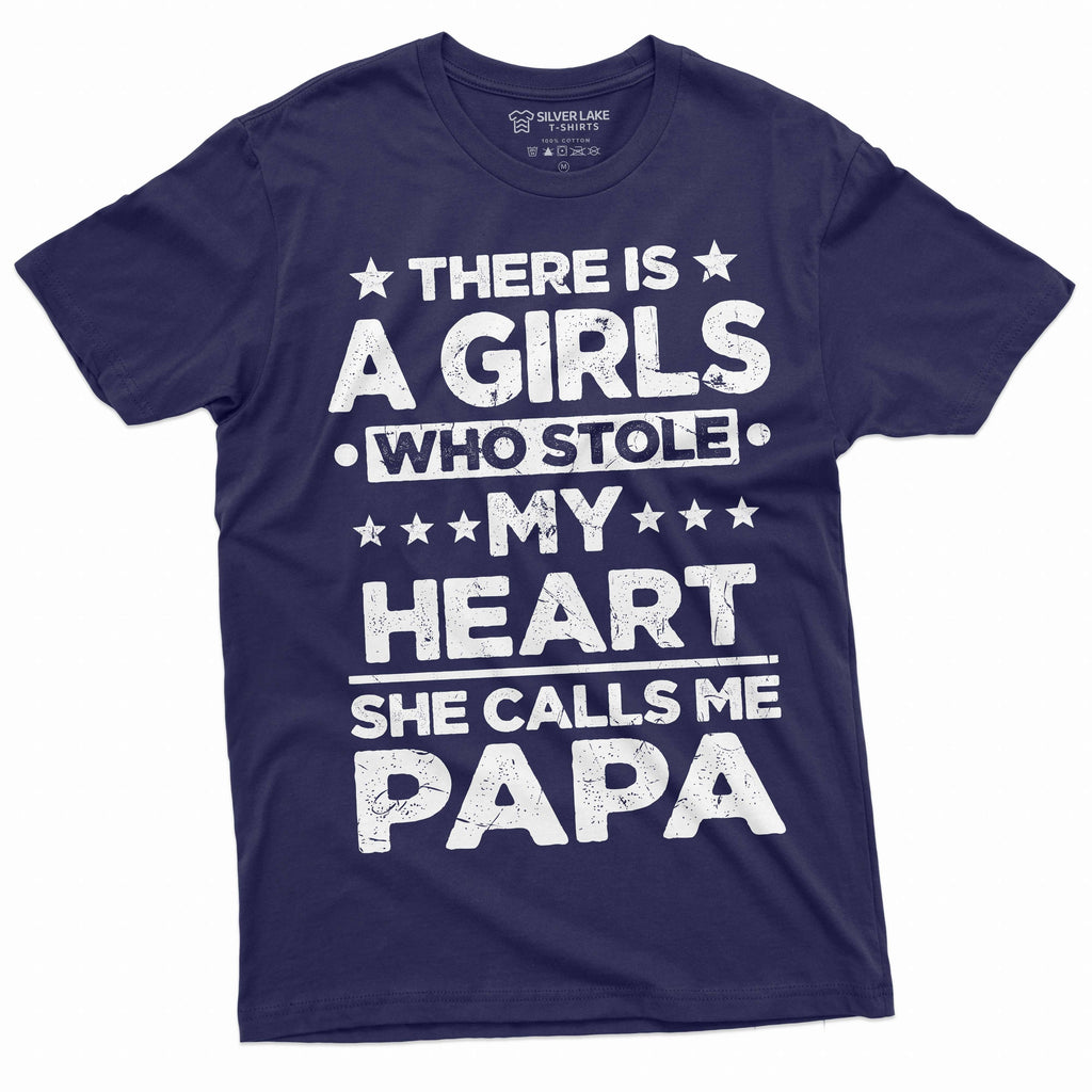 Men's Papa Daughter shirt Girl stole my heart she call me product image 3