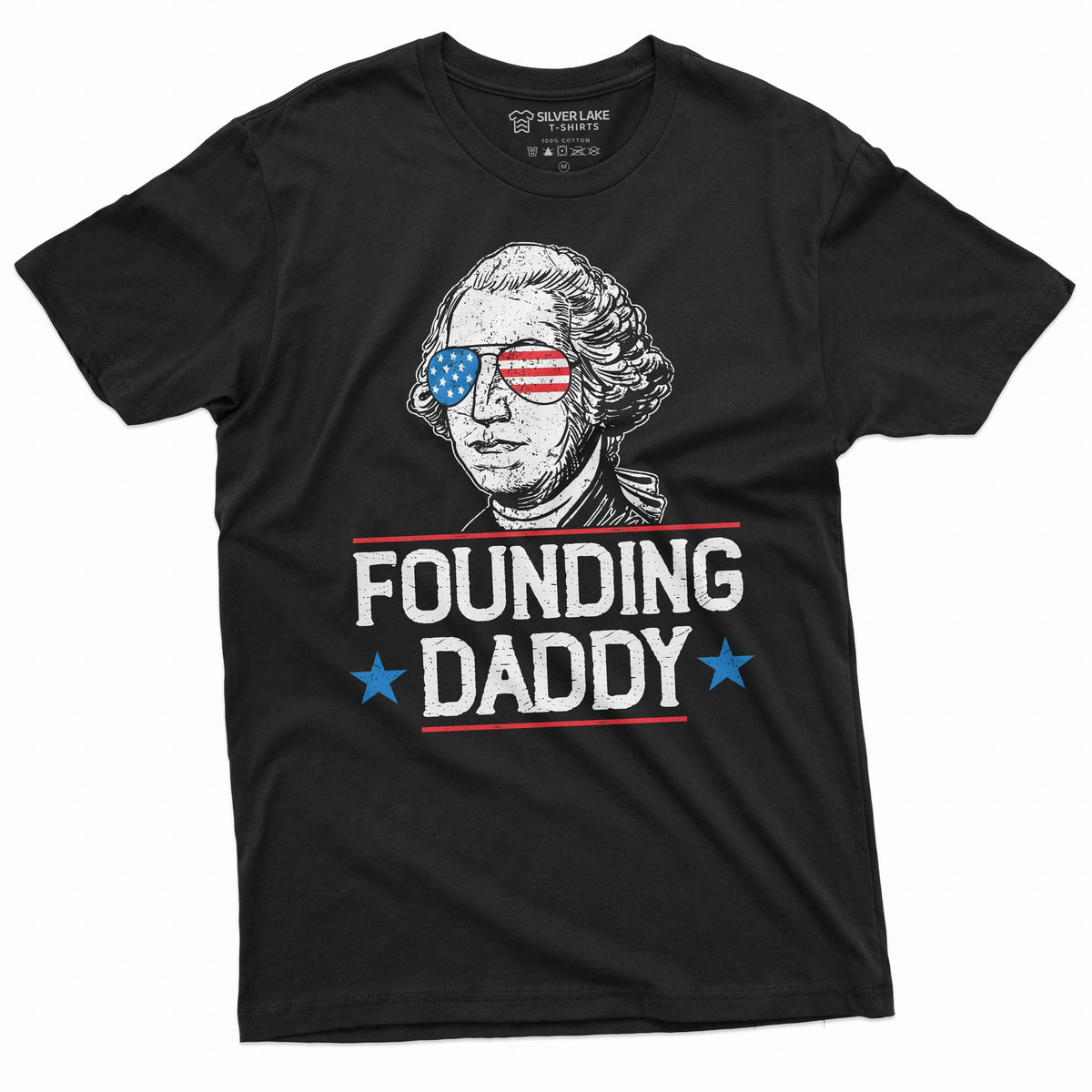 Mens Funny 4th of July Founding daddy George Washington product image 1