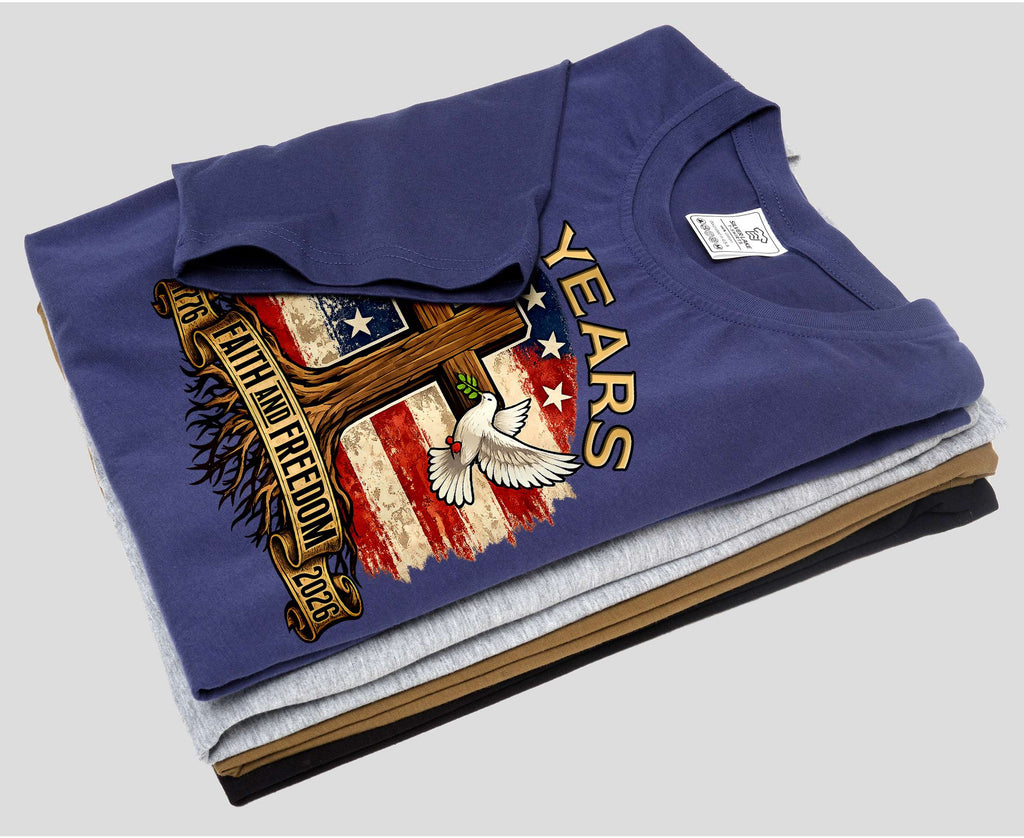 Men's 4th of July 250 Years Birthday Faith and Freedom product image 6