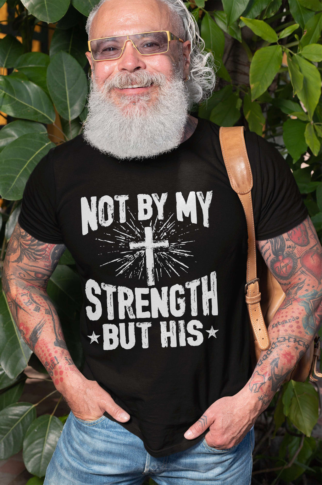 Jesus T-Shirt Not My Strength But His Christian Gifts God product image 2