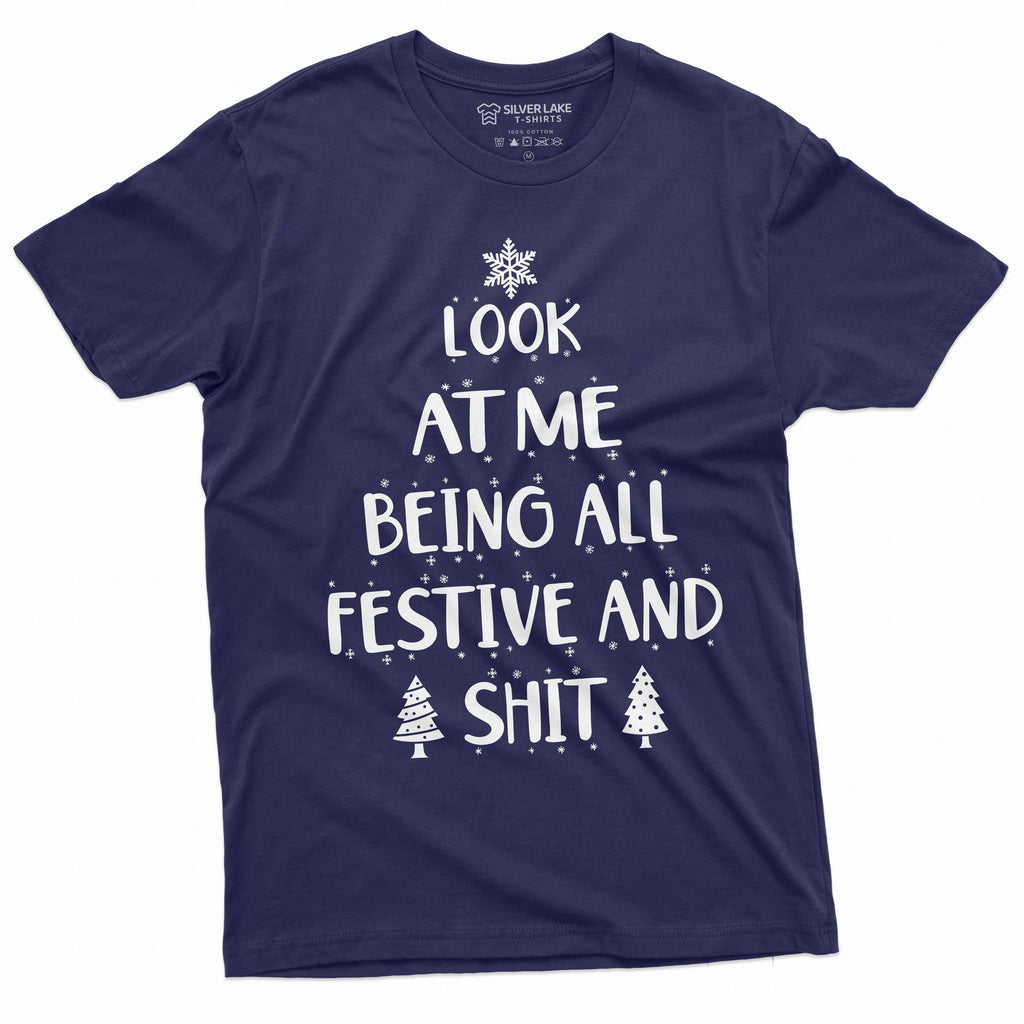 Men's Funny Festive and sh@t T-shirt Christmas mood gift product image 3