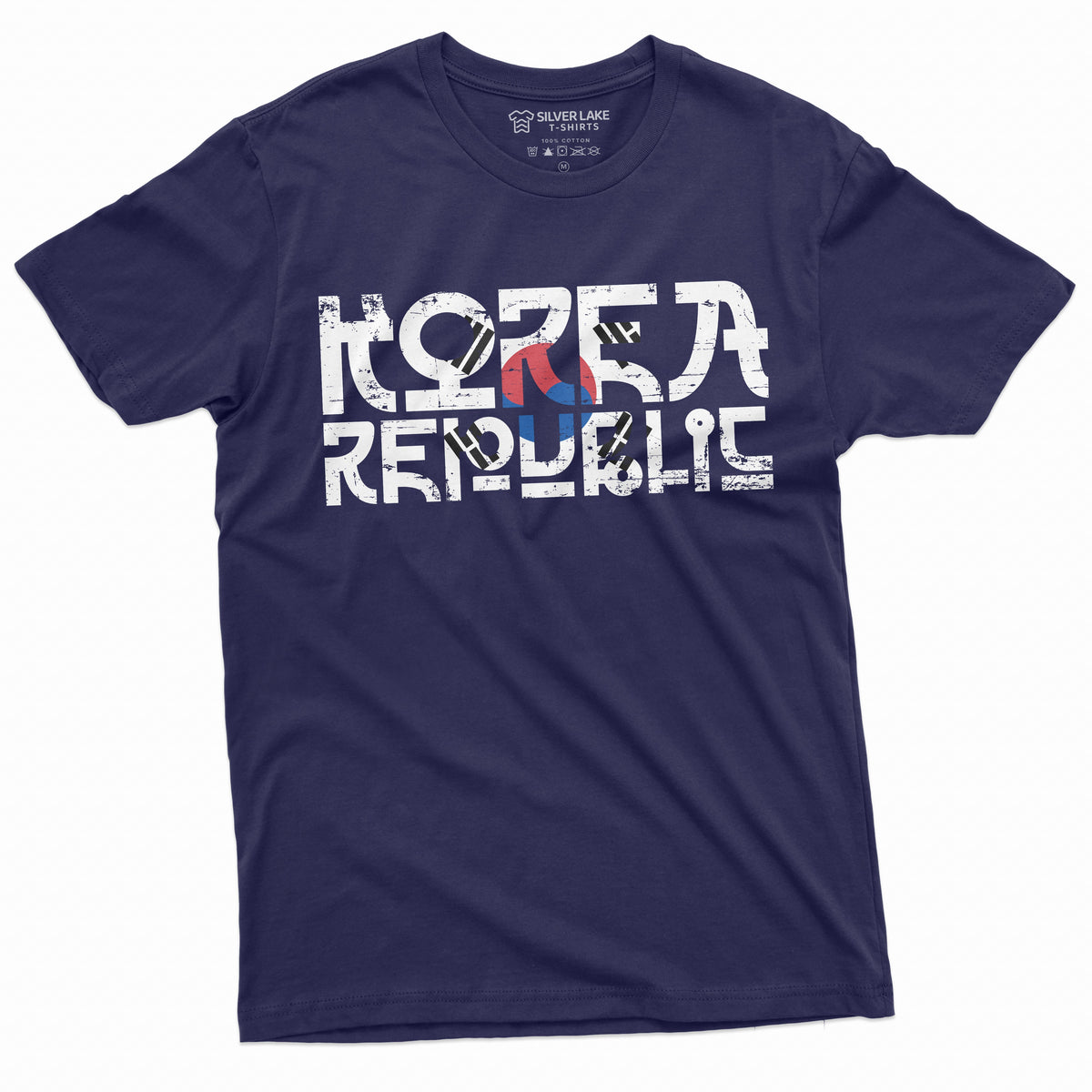 South Korea T-shirt Korean Republic Mens Tee Shirt Flag Coat of arms Football Soccer Tee Shirt ROK Daehan Minguk Tee Shirt Gift Tee