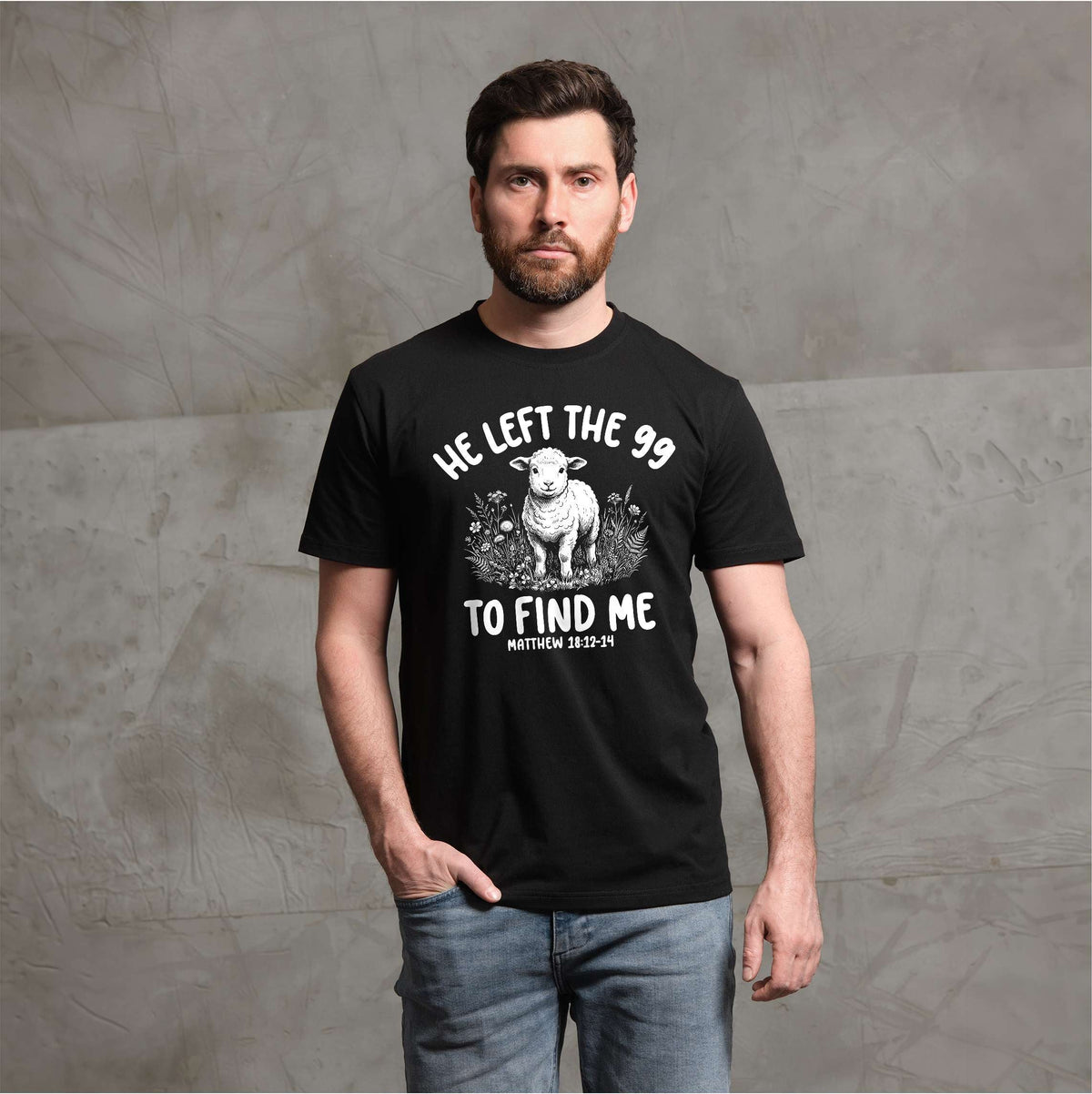 He Left The 99 To Find Me Shirt Christian Faith Lost Sheep product image 2