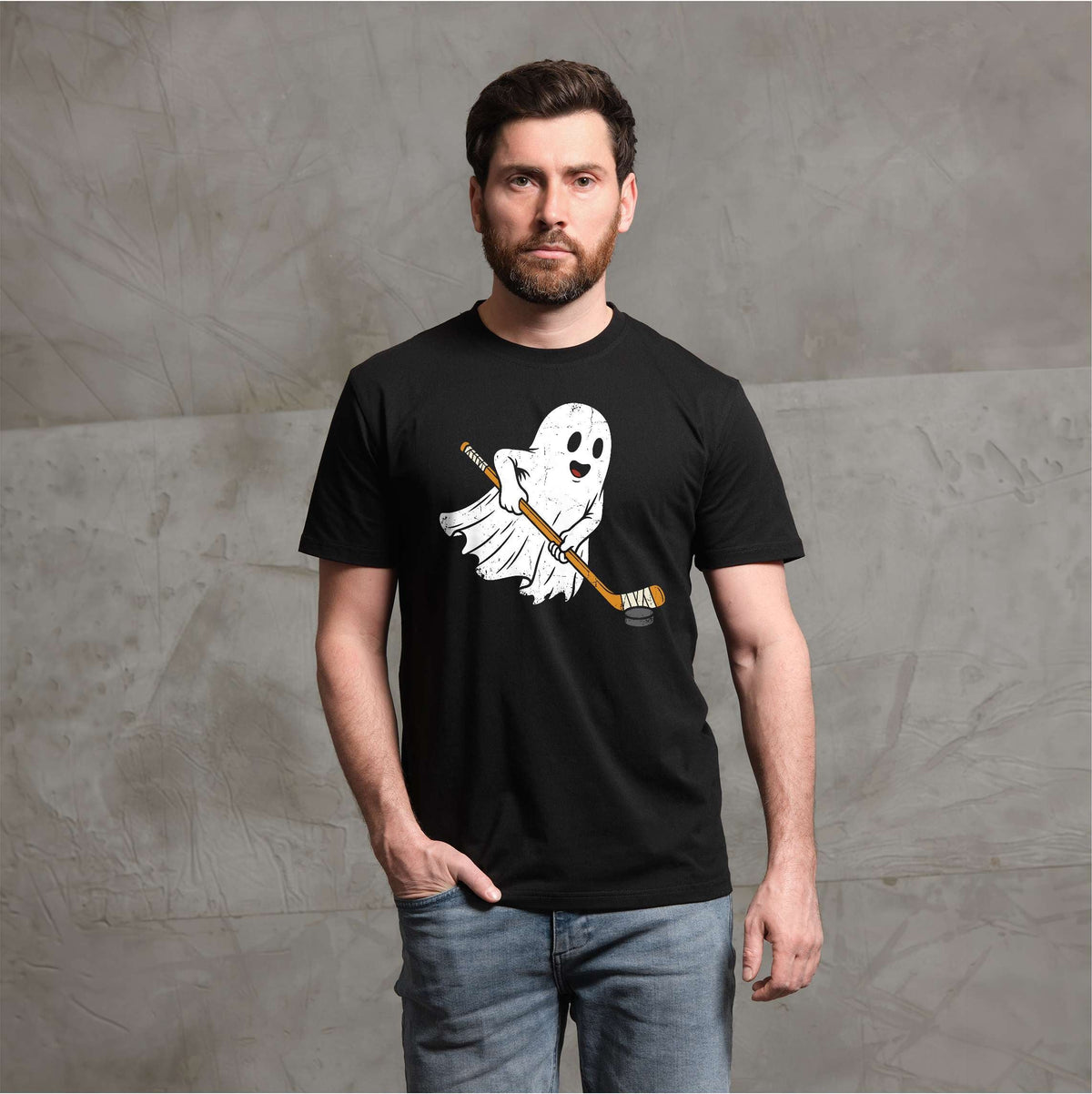 Ghost Hockey Shirt Funny Halloween Ice Player Puck Sports product image 2