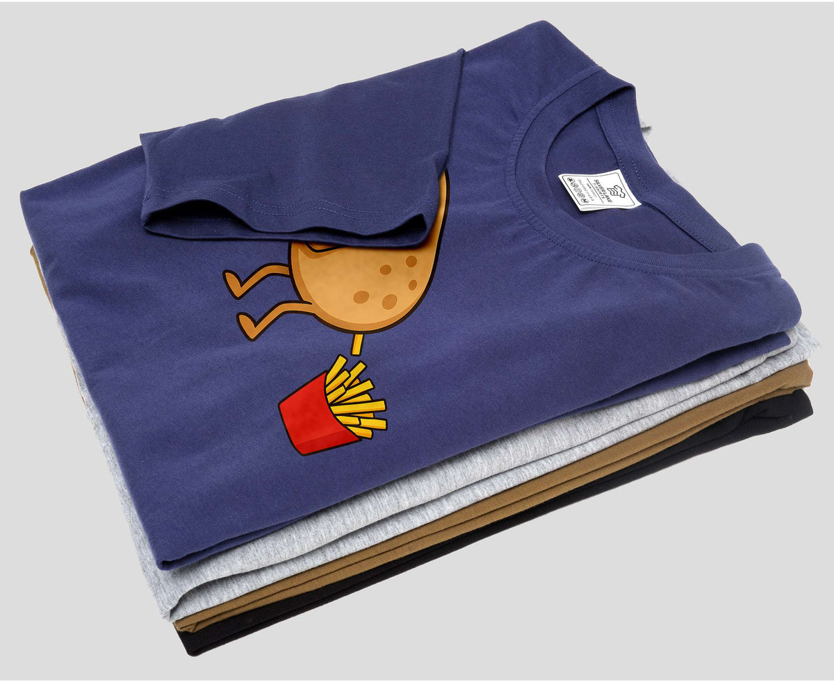 Men's Funny fried potato T-shirt how to make fries foodie product image 6