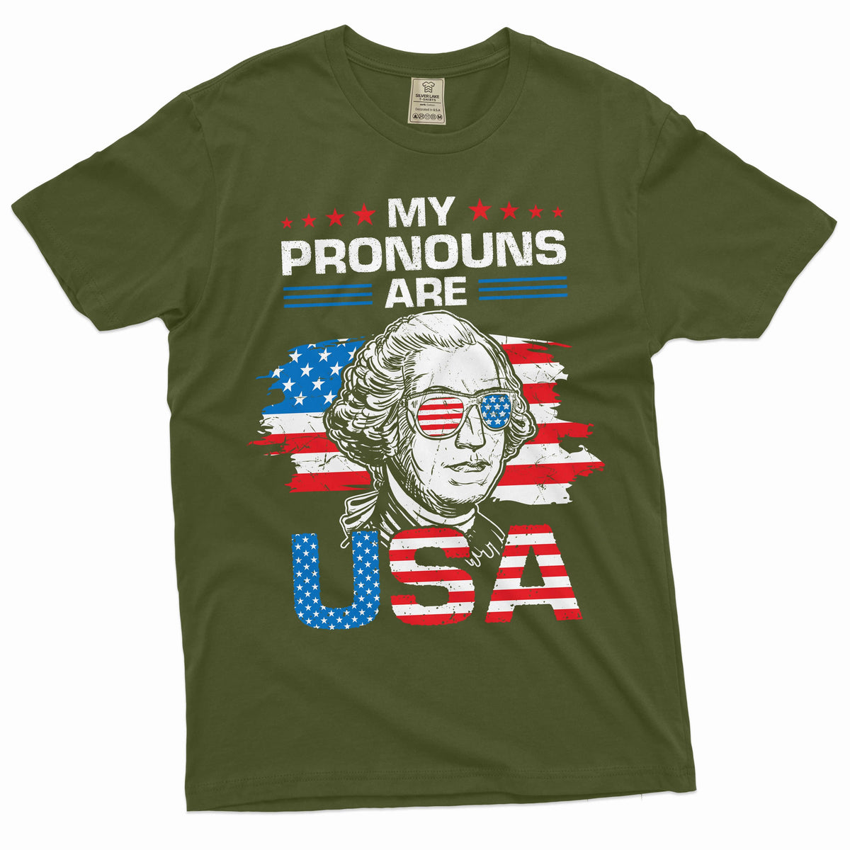 Men's my pronouns are USA Funny patriotic T-shirt product image 4