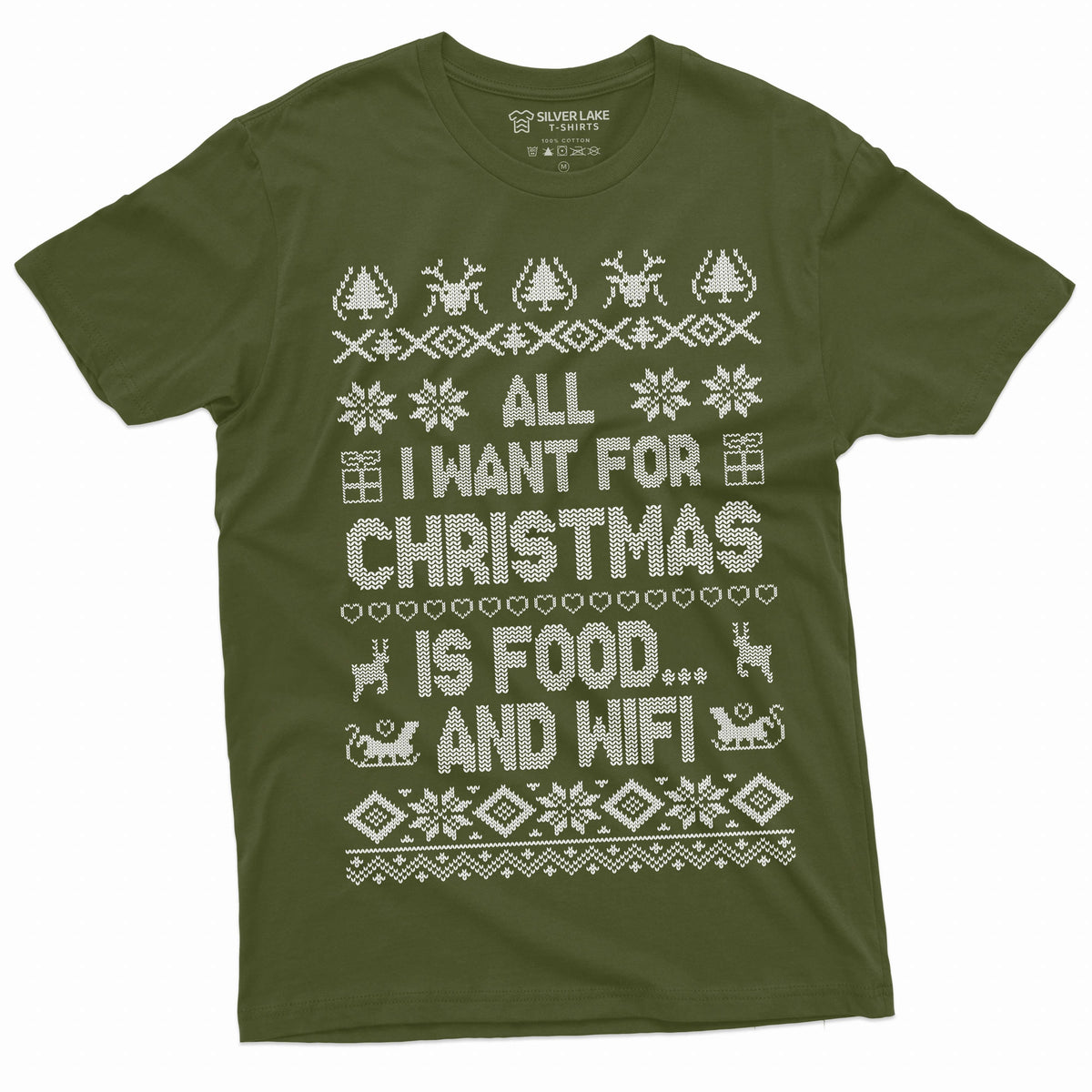 Men's Funny Christmas Food and WIFI T-shirt gift humorous product image 4