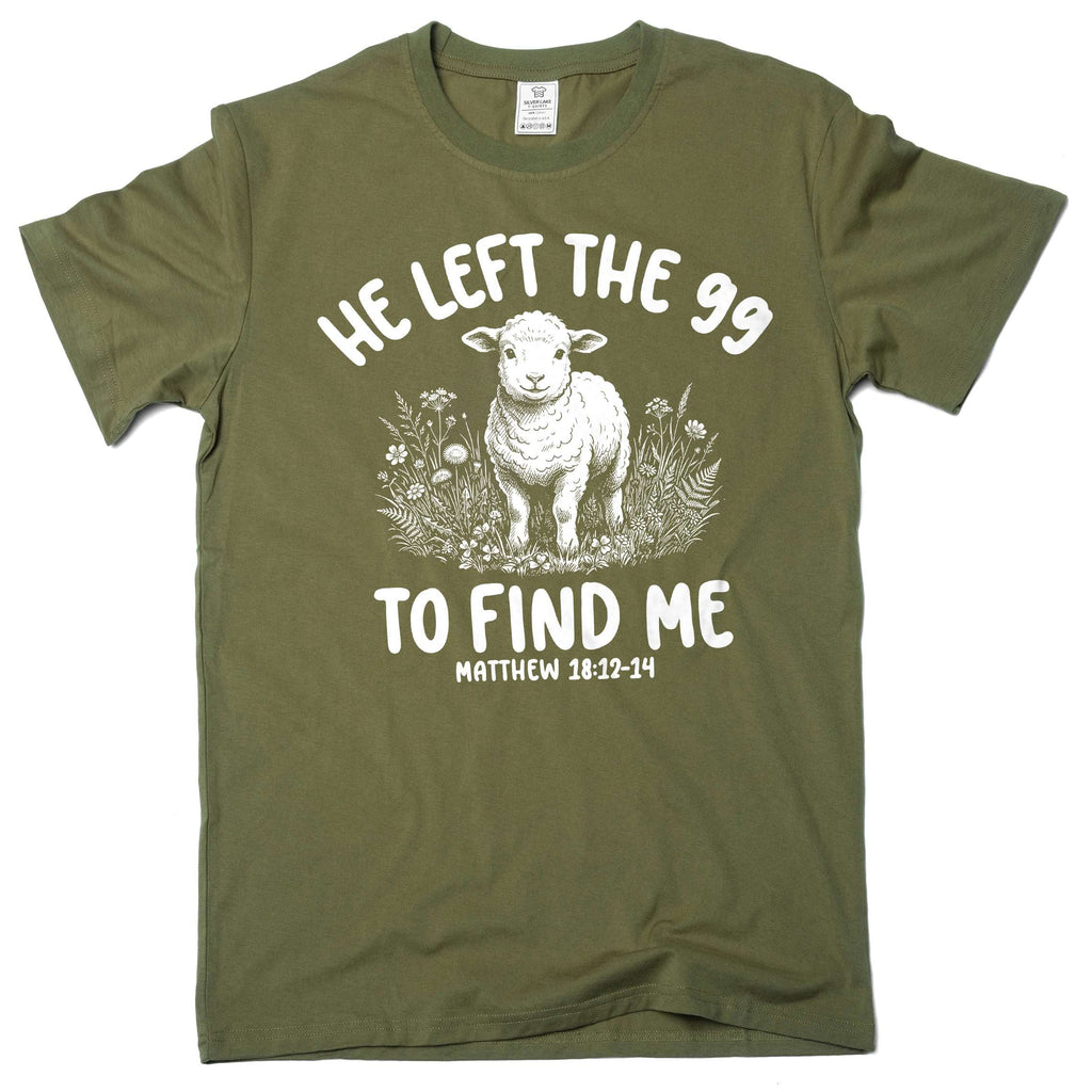 He Left The 99 To Find Me Shirt Christian Faith Lost Sheep product image 4
