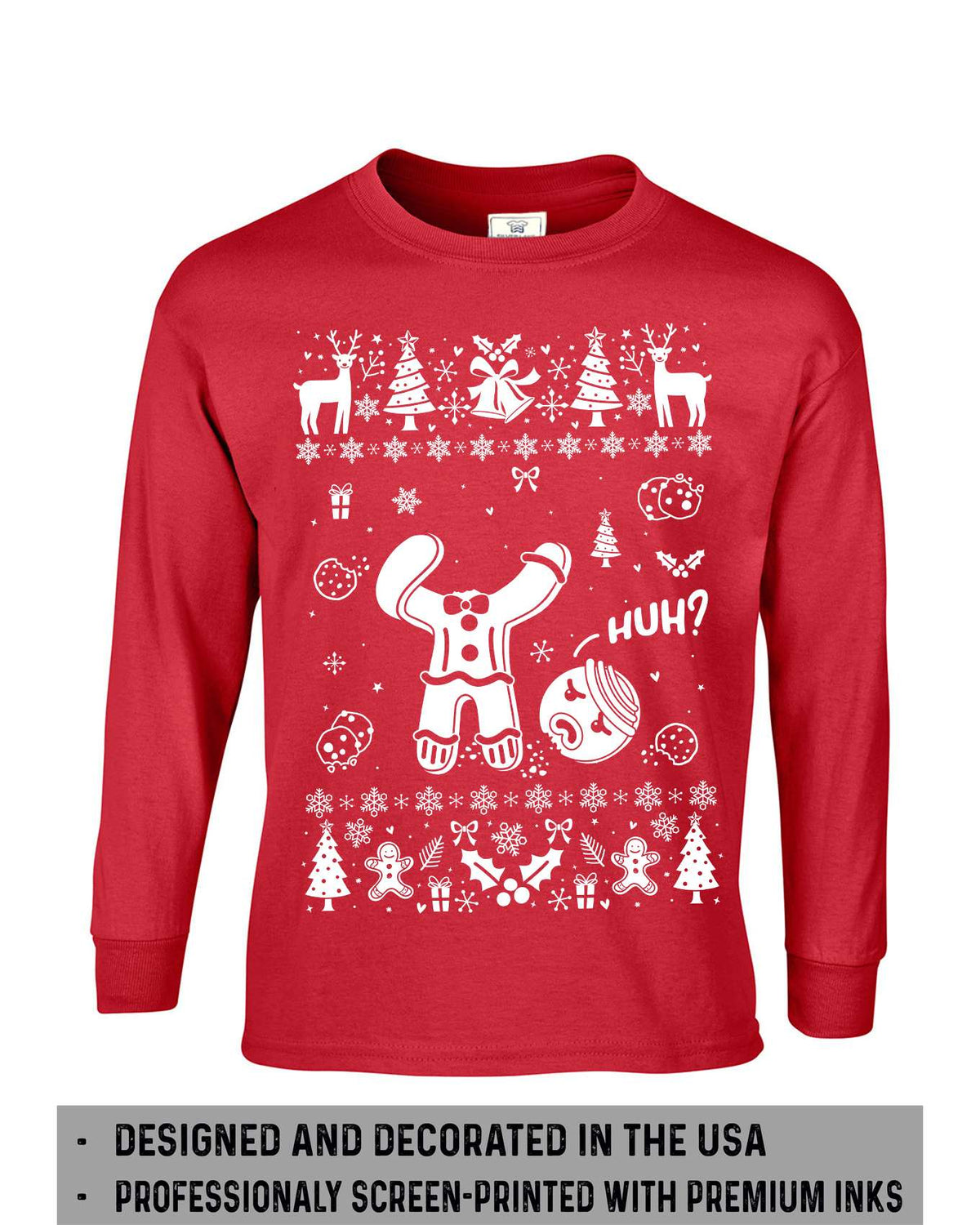 Couple Christmas funny outfits Men's Green Women's red ugly product image 8