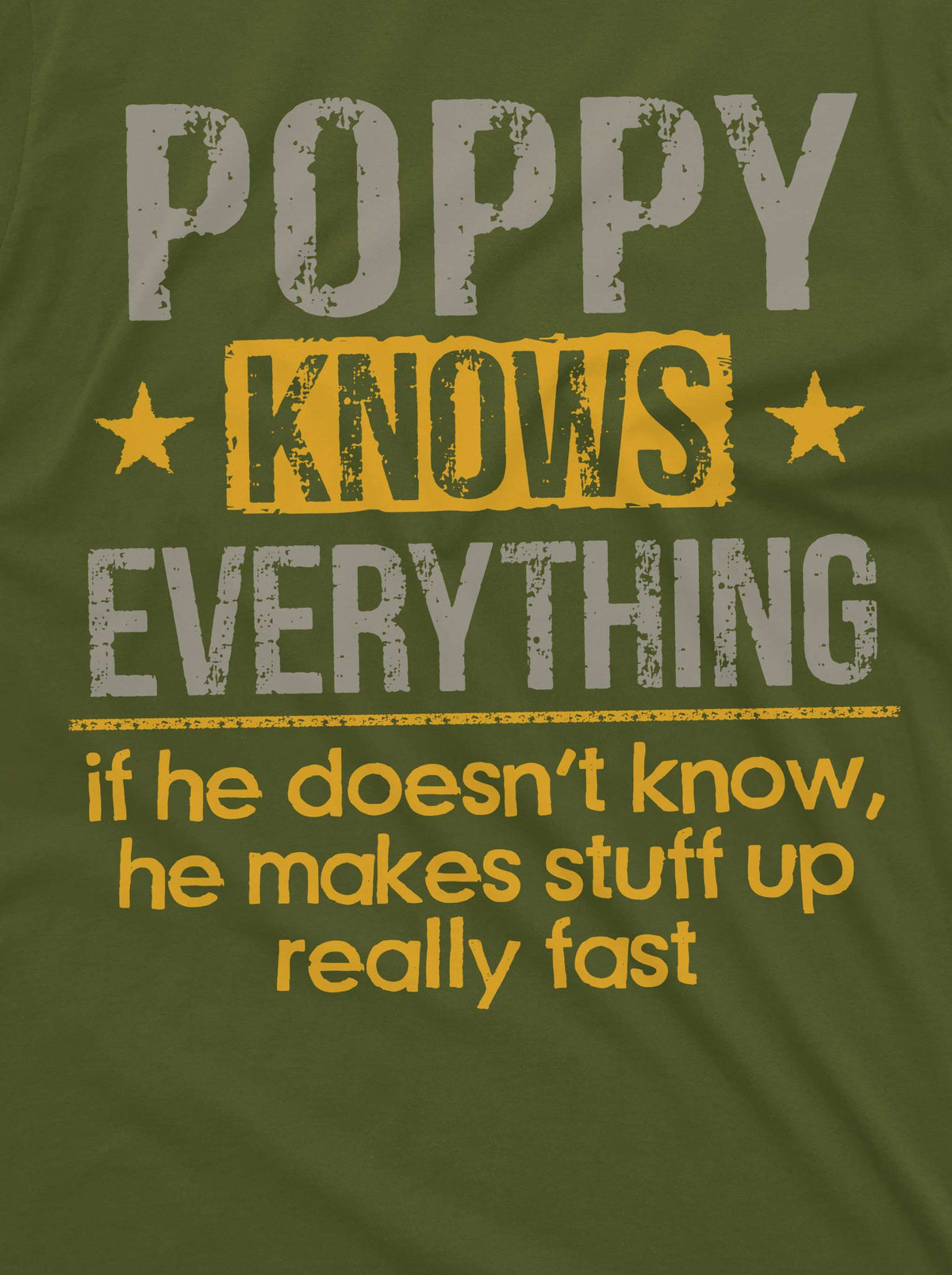 Men's Poppy T-shirt Grandpa Pops papa Knows Everything product image 2
