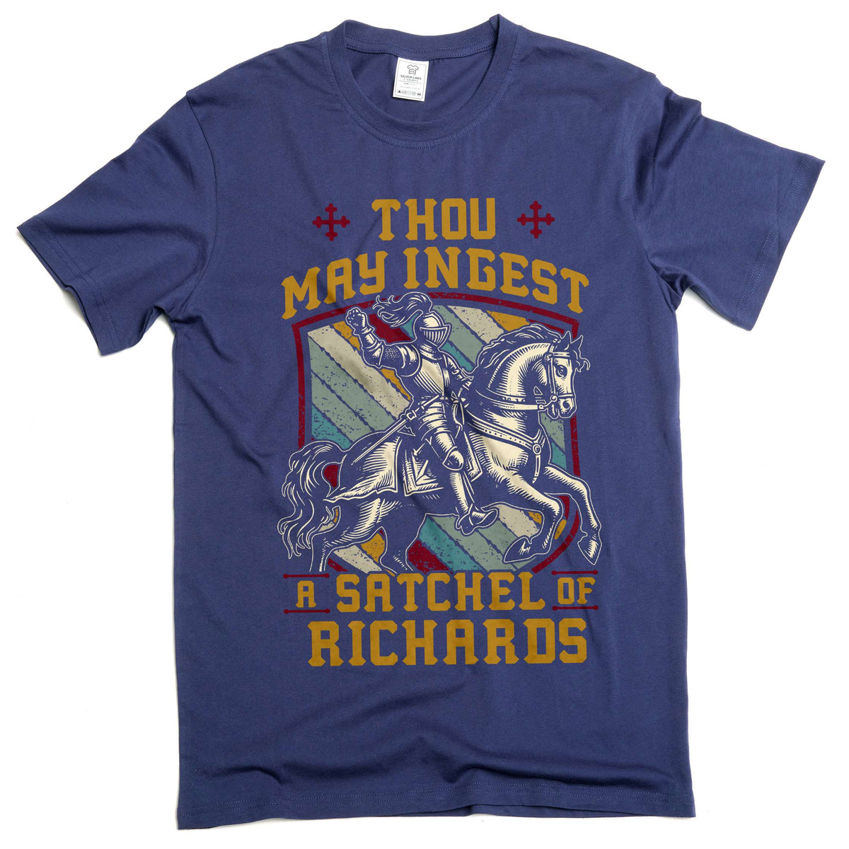 Men's Funny Adult humor satchel of richards T-shirt old English sarcastic tee