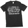 Funny insult dual battle of wits T-shirt humorous birthday product image 1