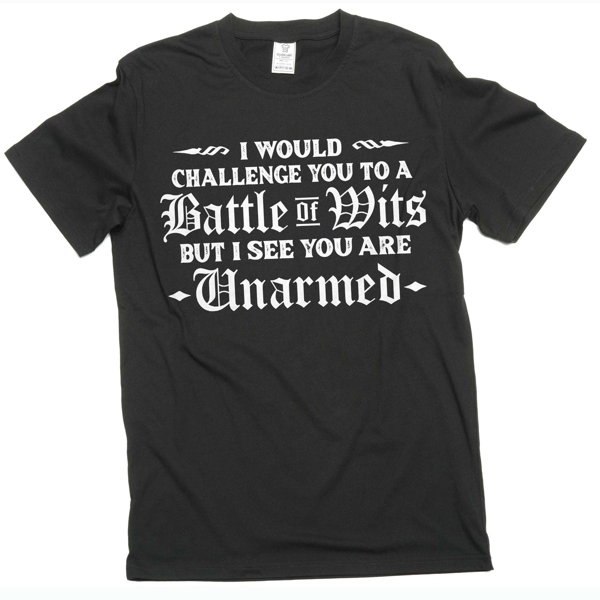 Funny insult dual battle of wits T-shirt humorous birthday product image 1
