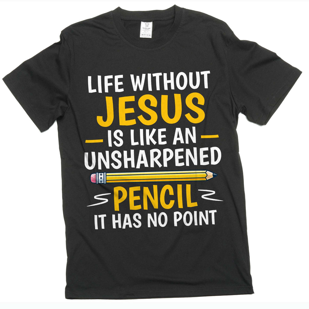 Men's Life Without Jesus T-shirt Christian Gifts Religious product image 1