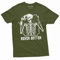 Coffee and Skeleton Halloween funny T-shirt Mens Womens product image 1