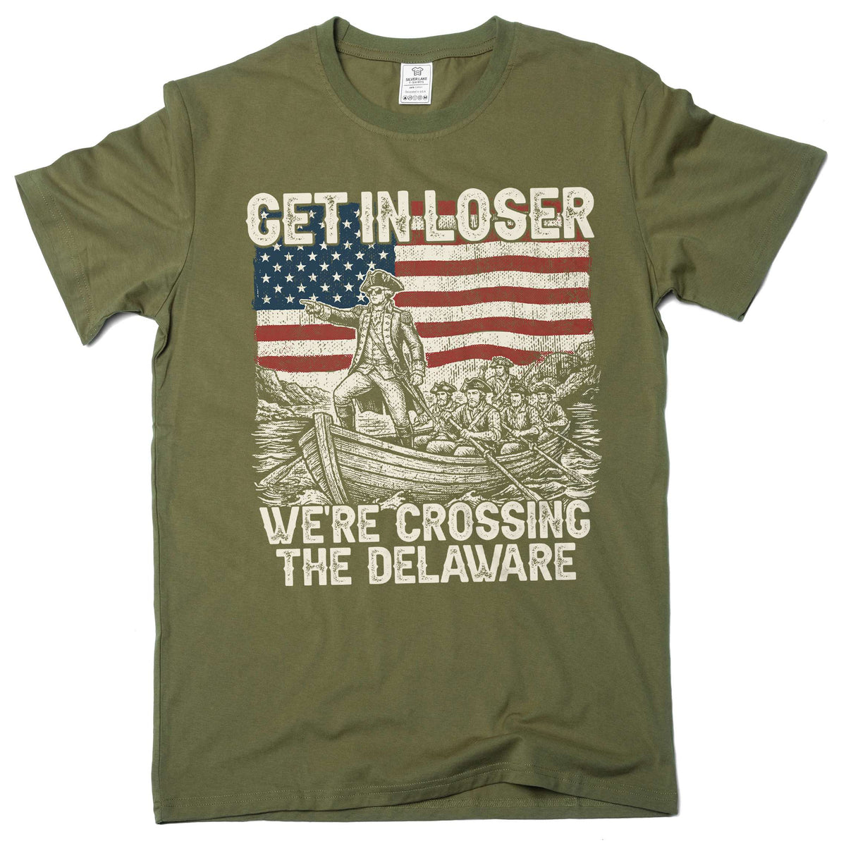 Men's Funny We're Crossing The Delaware Graphic T-Shirt 4th product image 4