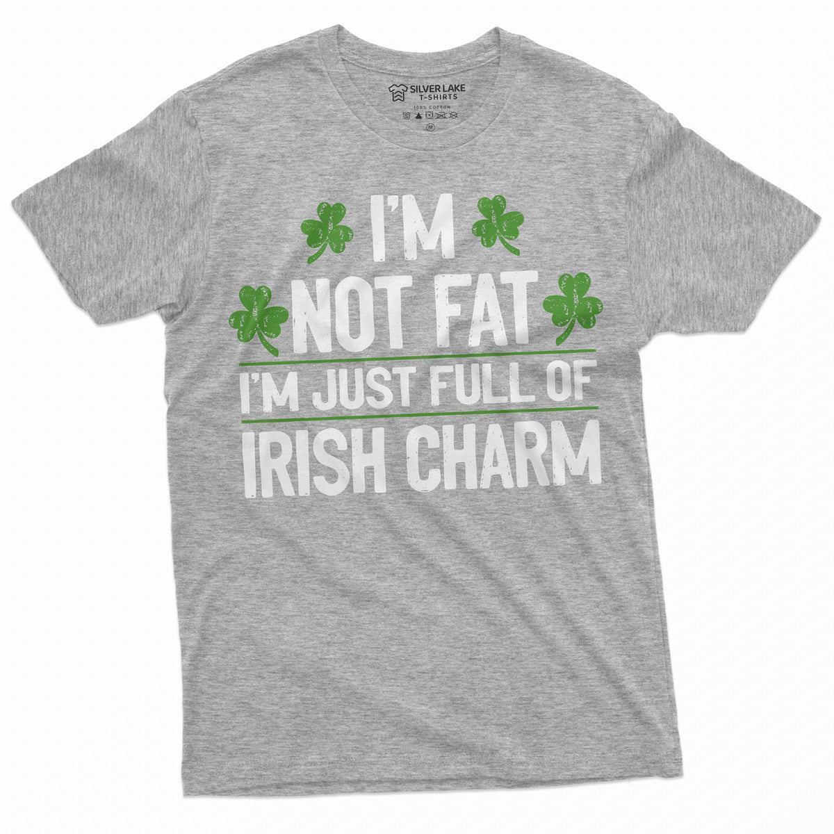 Men's Plus size funny shirt St. Patrick's day I am not fat product image 5