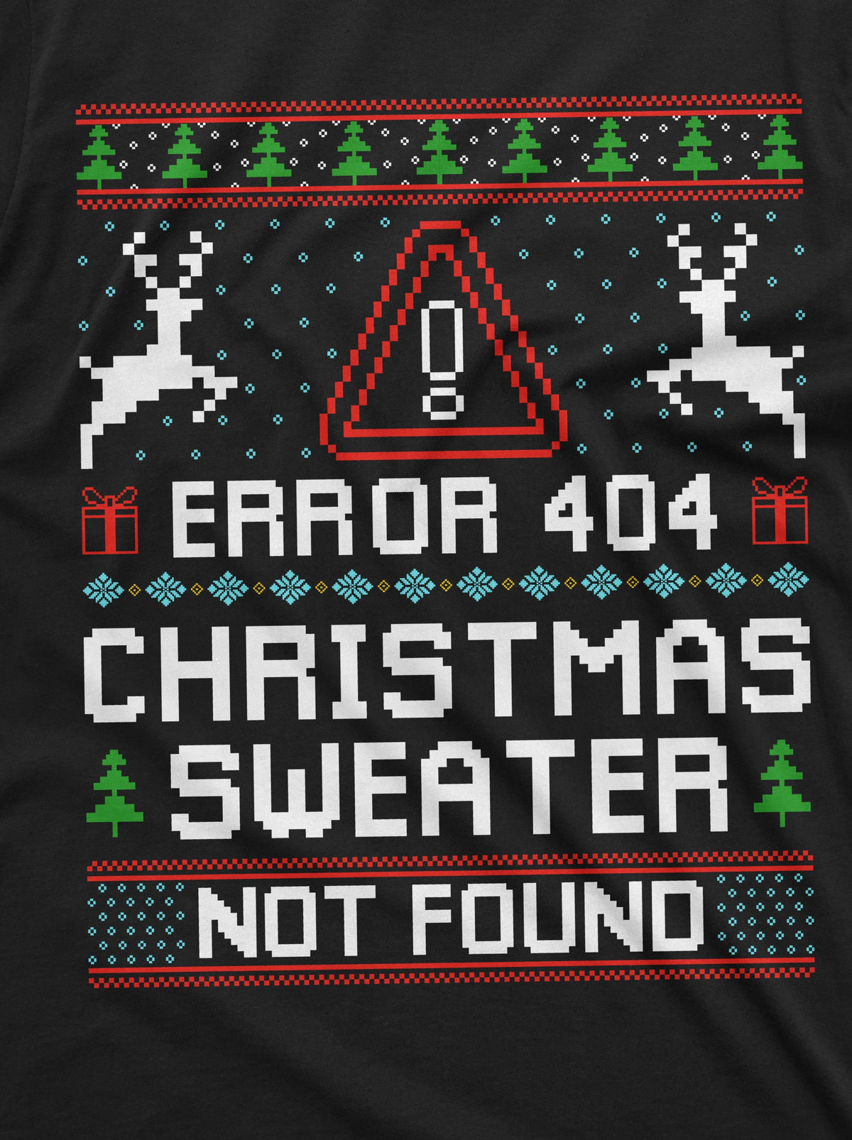 Christmas Ugly Sweater T-shirt Funny Programmer Error 404 product image 2