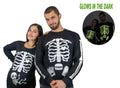 Halloween glow in the dark couple skeleton long sleeve product image 1