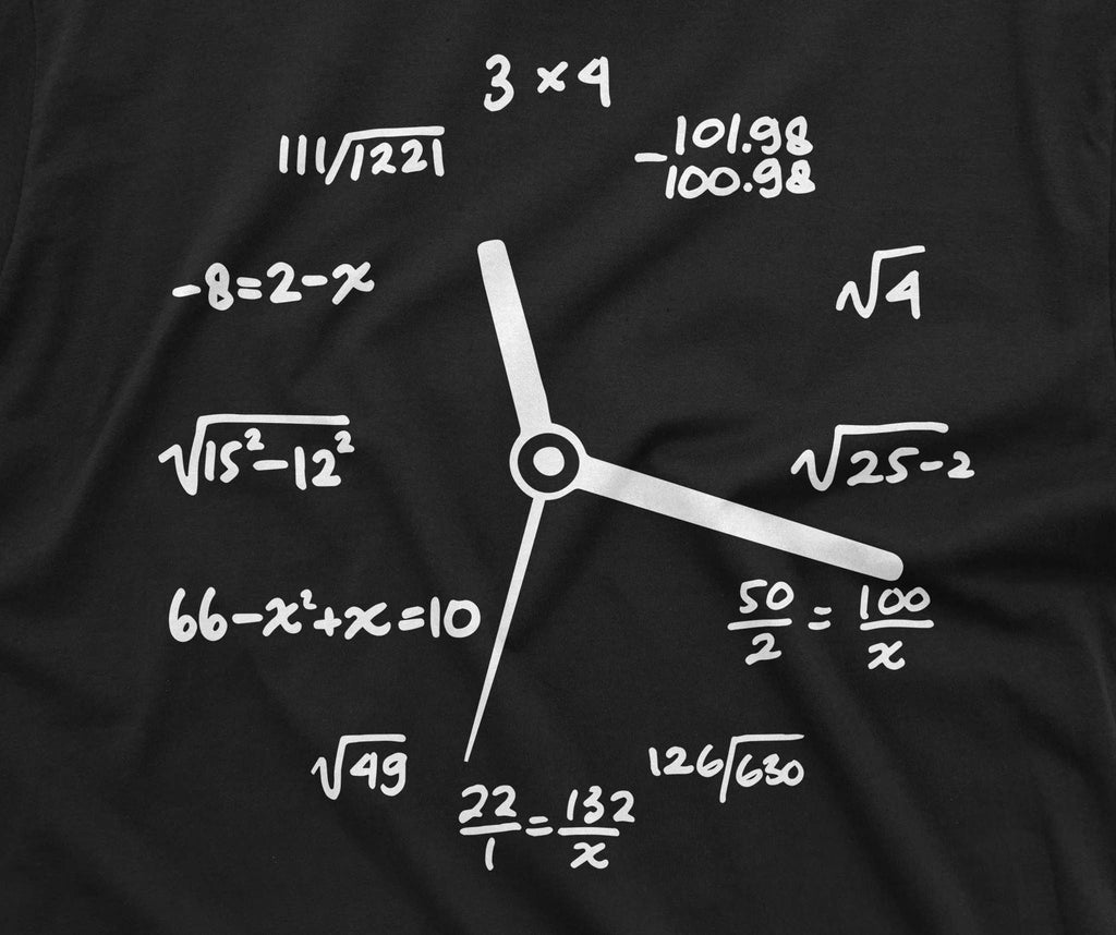 Math mathematics Clock T-shirt geek science school gift for product image 2