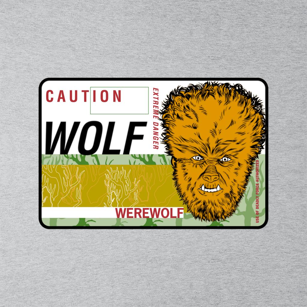The Wolf Man Caution Extreme Danger Men's Hooded Sweatshirt product image 5