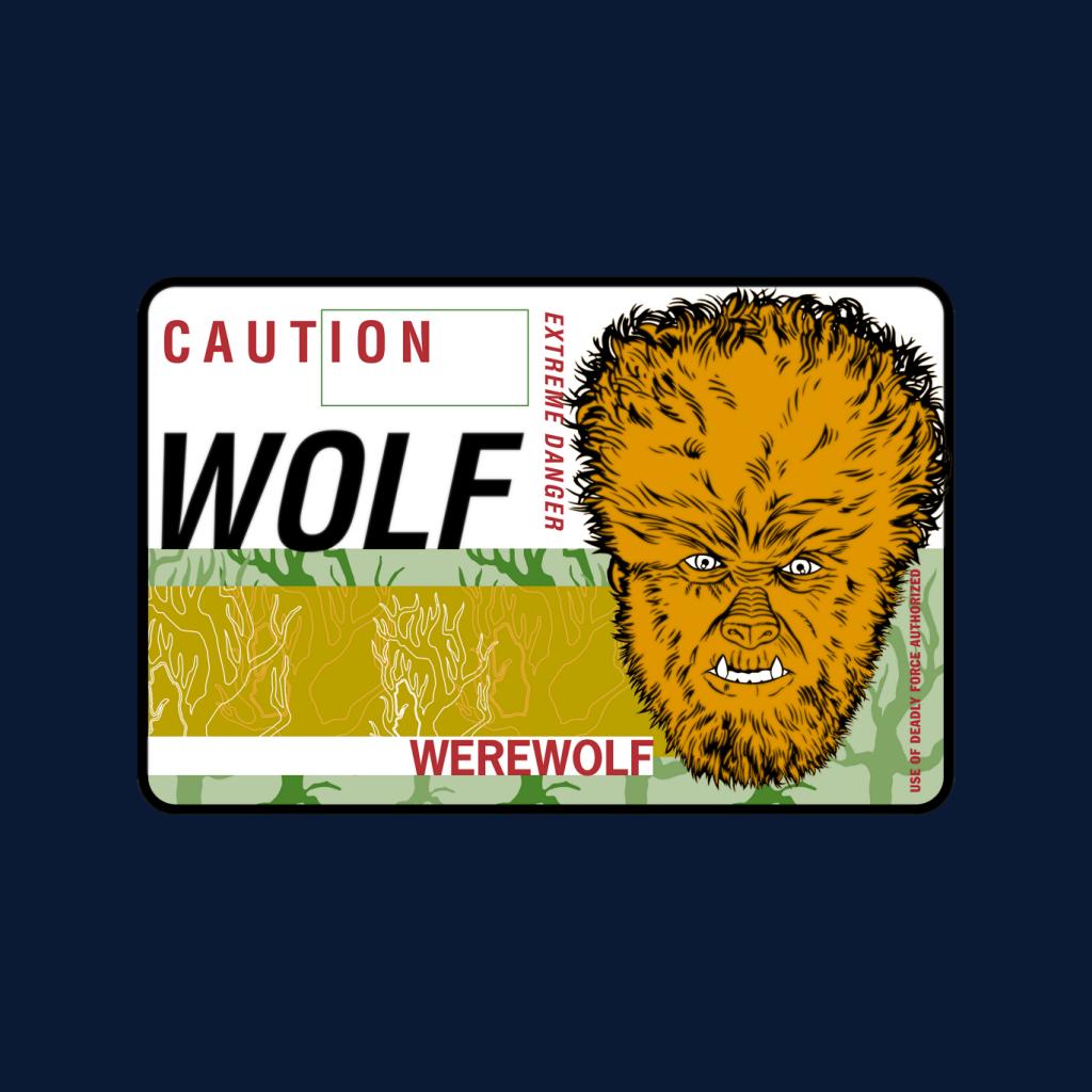The Wolf Man Caution Extreme Danger Men's Hooded Sweatshirt product image 7