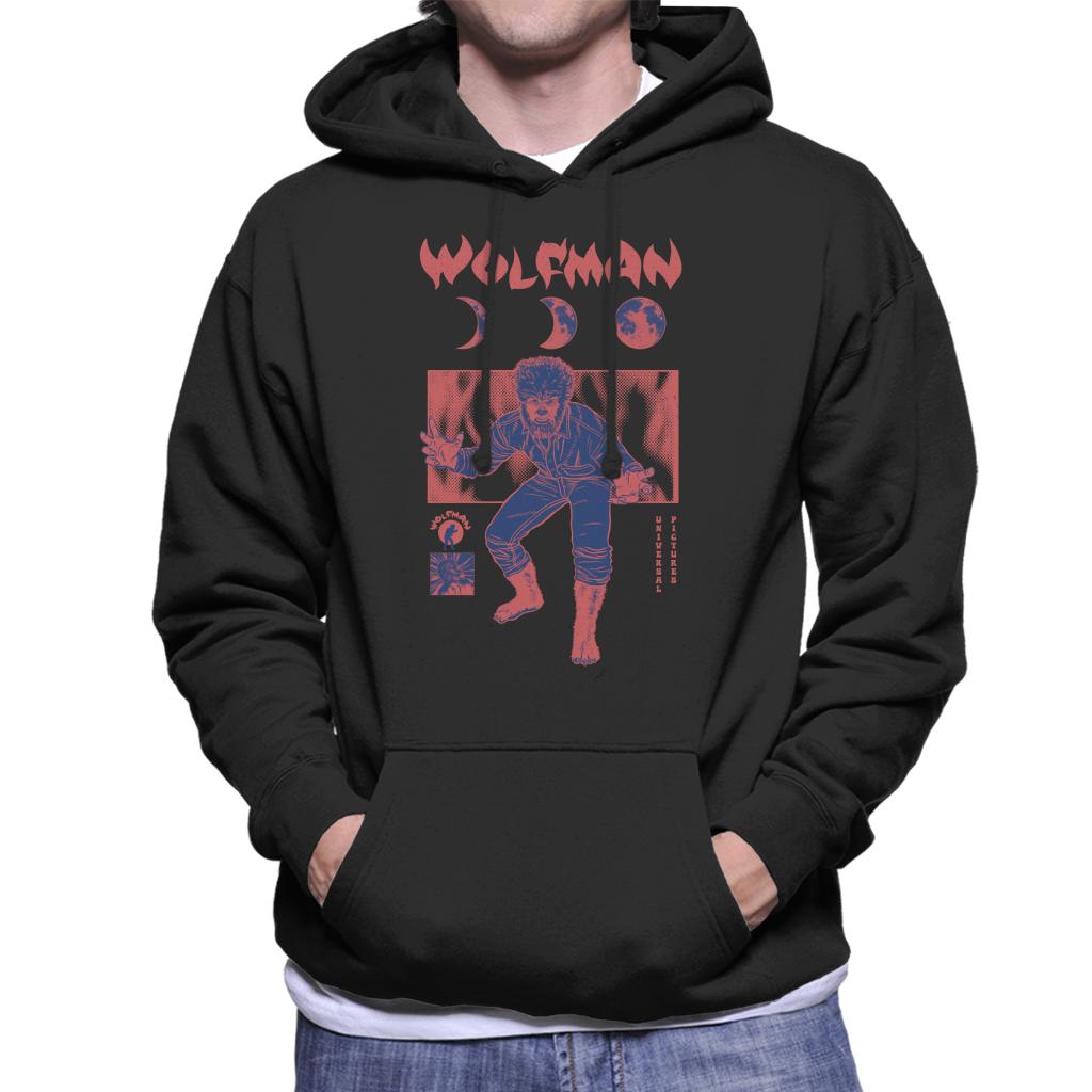 The Wolf Man Stages Of Moon Men's Hooded Sweatshirt product image 1