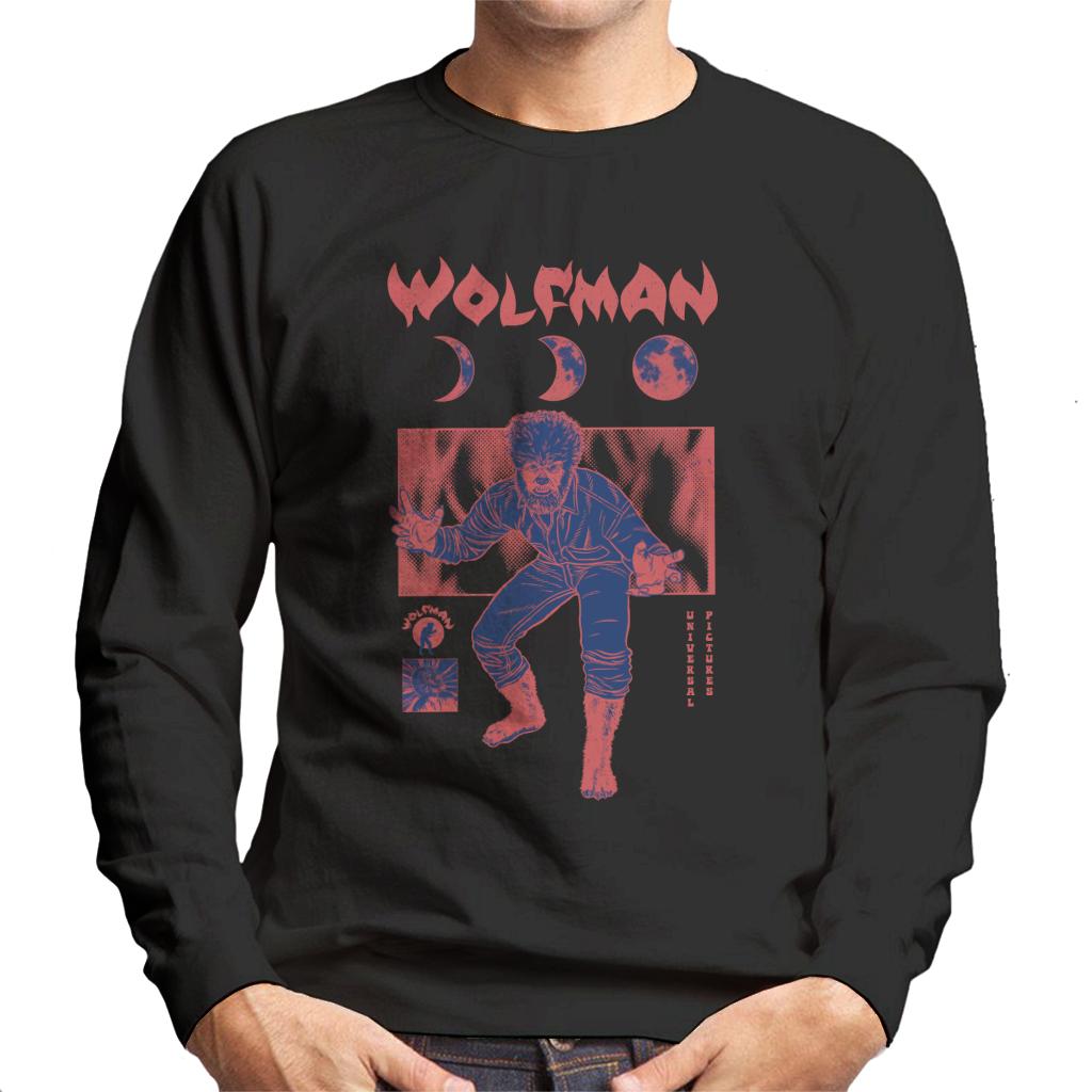 The Wolf Man Stages Of Moon Men's Sweatshirt product image 1