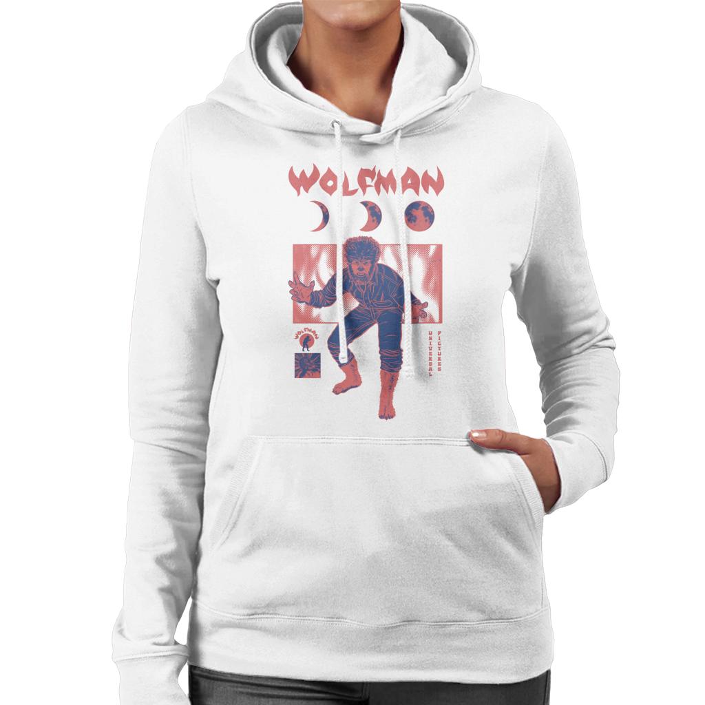The Wolf Man Stages Of Moon Women's Hooded Sweatshirt product image 4