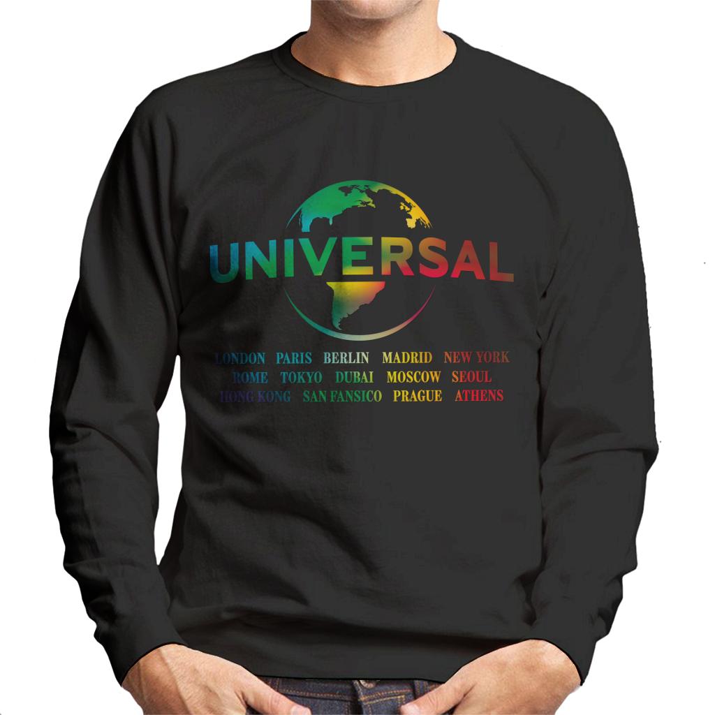 Universal Pictures Rainbow Logo Locations Men's Sweatshirt product image 1