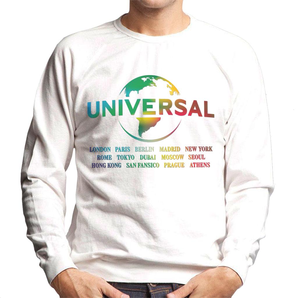 Universal Pictures Rainbow Logo Locations Men's Sweatshirt product image 4