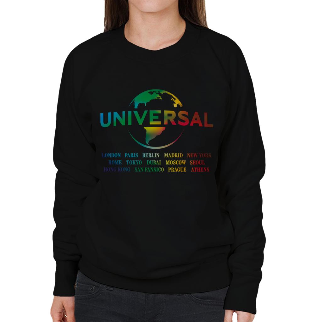 Universal Pictures Rainbow Logo Locations Women's Sweatshirt product image 1