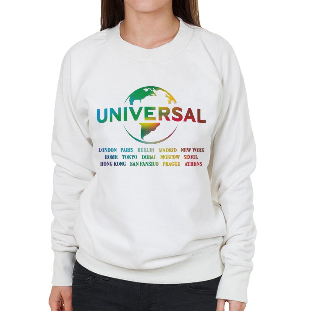 Universal Pictures Rainbow Logo Locations Women's Sweatshirt product image 4