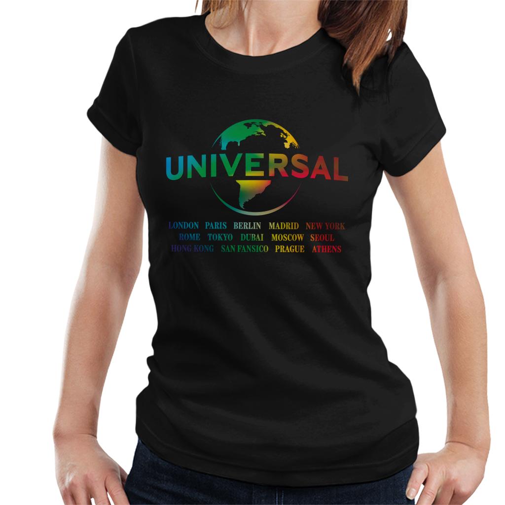 Universal Pictures Rainbow Logo Locations Women's T-Shirt product image 1