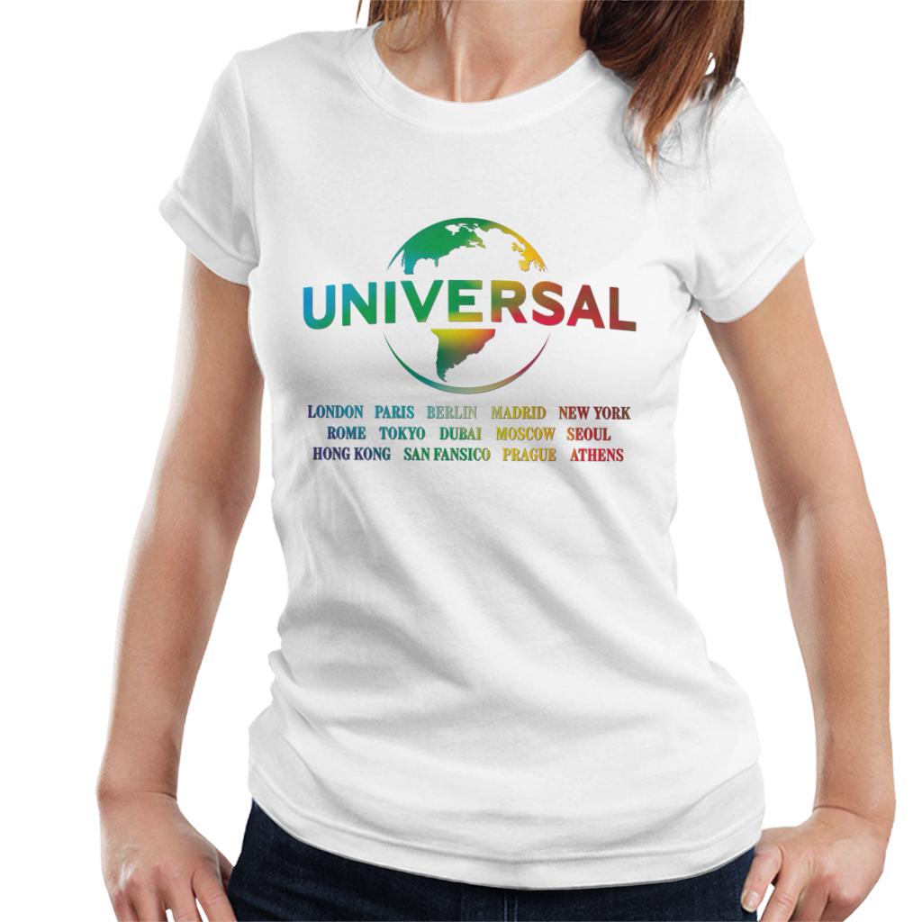 Universal Pictures Rainbow Logo Locations Women's T-Shirt product image 4
