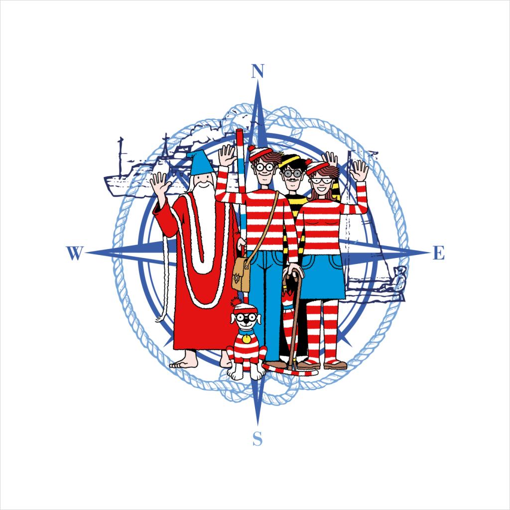 Where's Wally Compass Characters Waving Women's Hooded product image 5