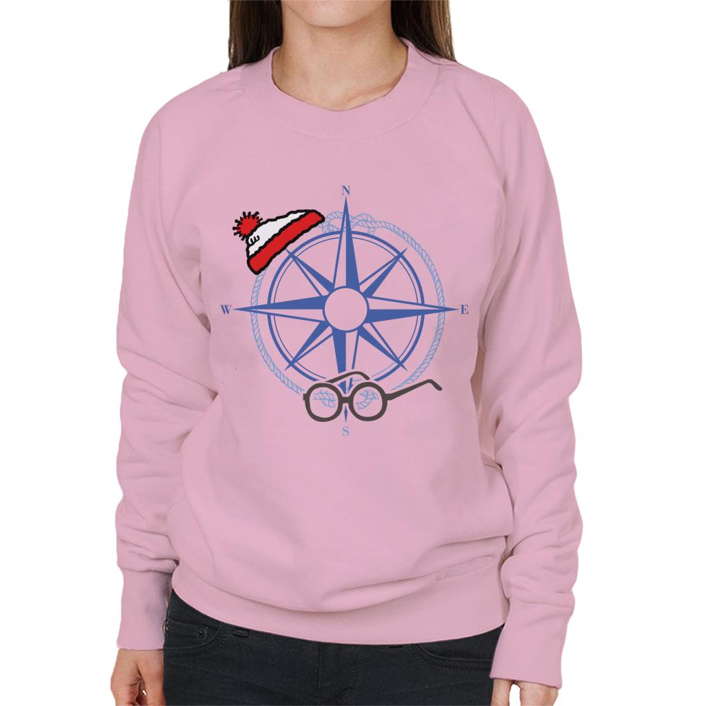 Where's Wally Compass Hat Glasses Women's Sweatshirt