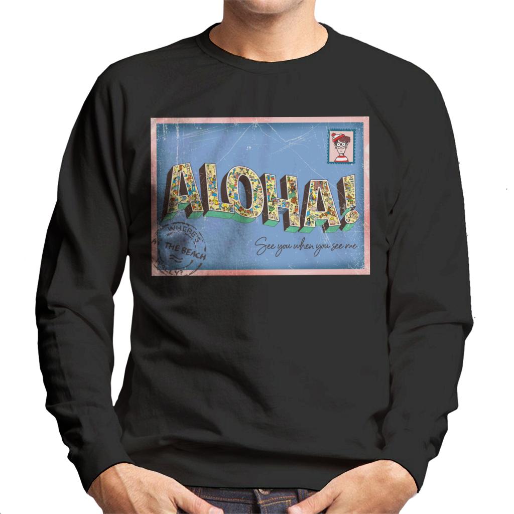 Where's Wally Beach Illustration Aloha Men's Sweatshirt product image 1