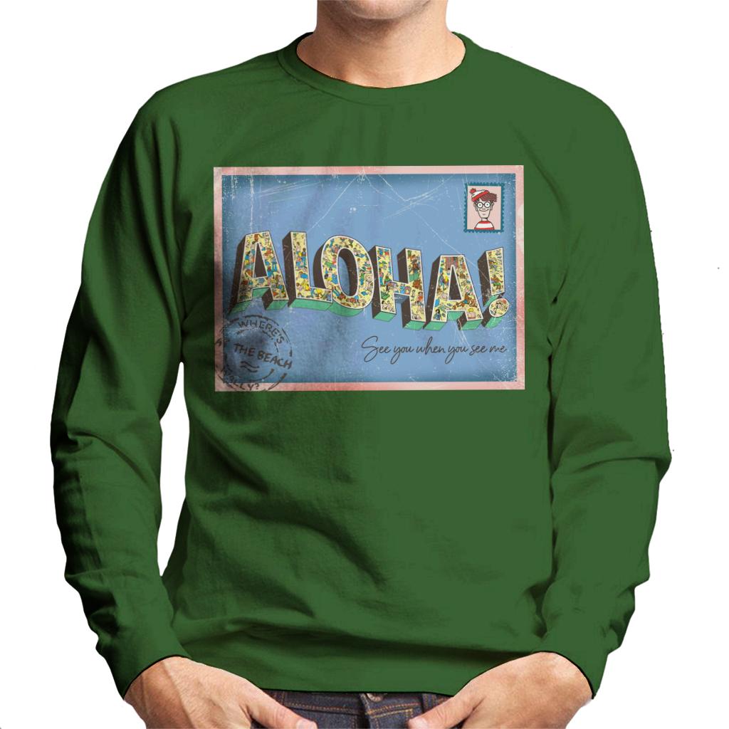 Where's Wally Beach Illustration Aloha Men's Sweatshirt product image 4