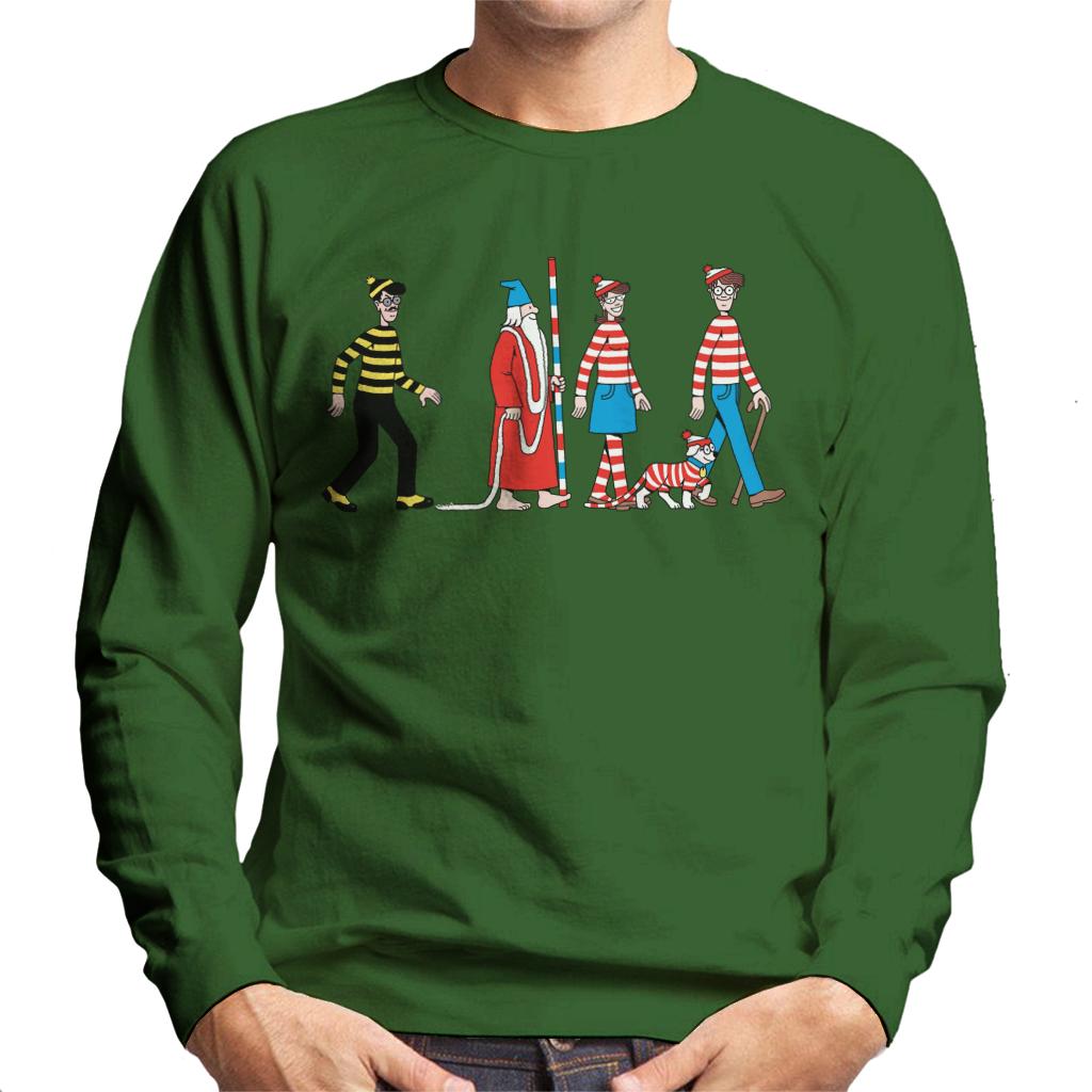 Where's Wally Characters Walking Men's Sweatshirt product image 4