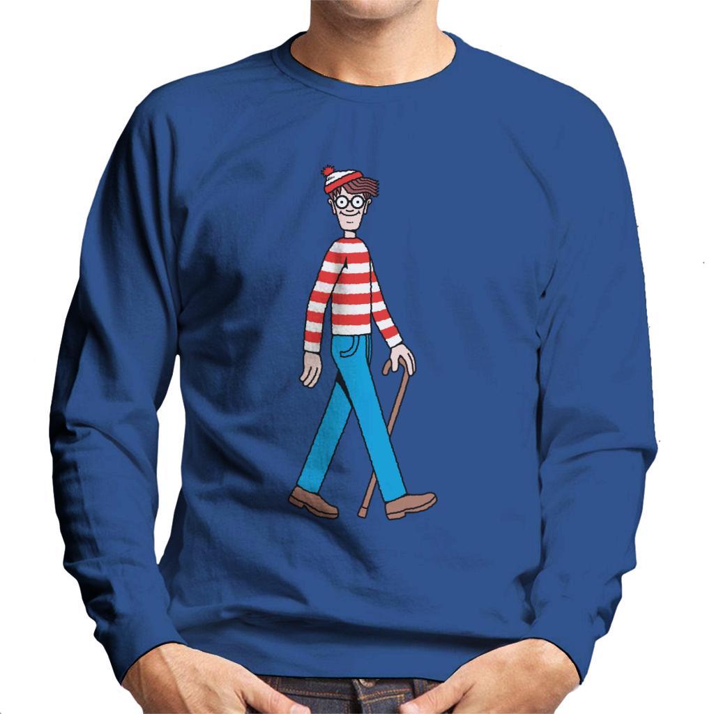 Where's Wally Walking Holding Stick Men's Sweatshirt product image 4