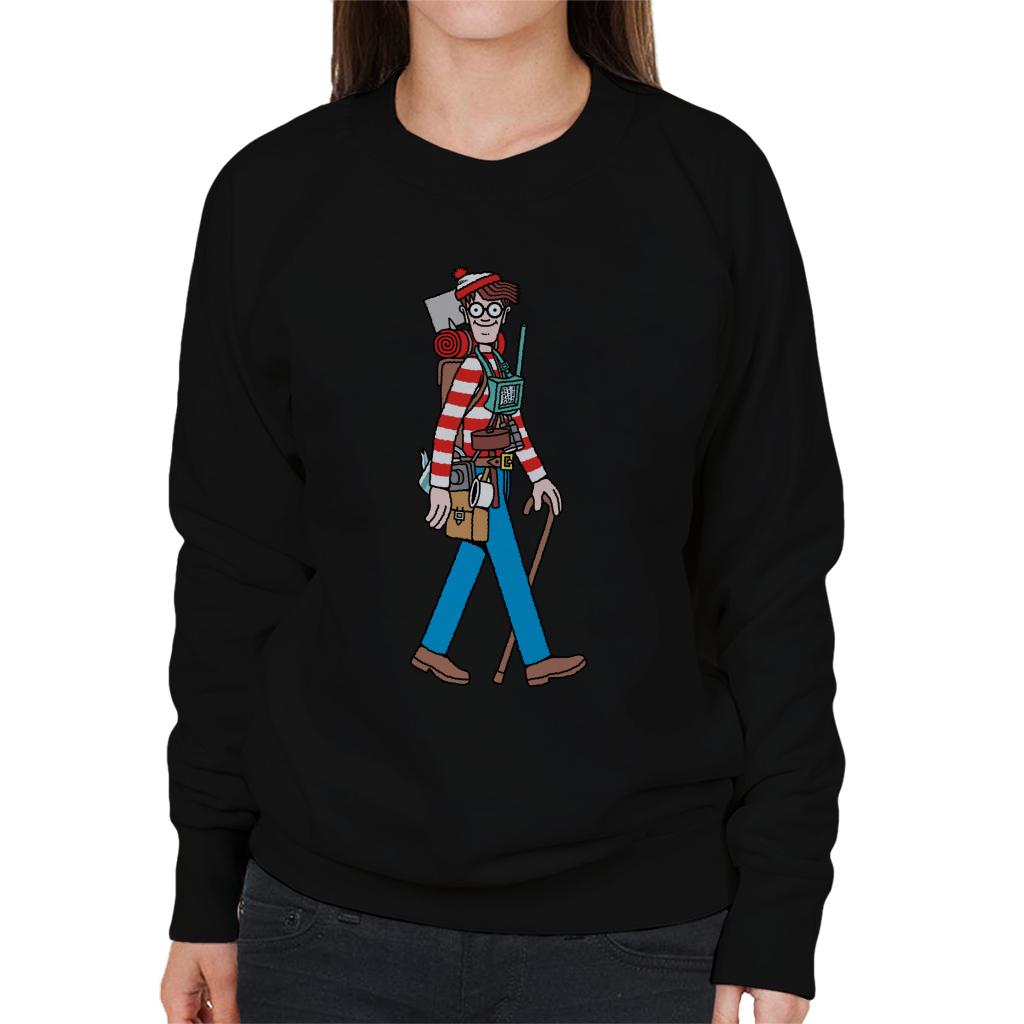 Where's Wally Walking With Camping Gear Women's Sweatshirt product image 1