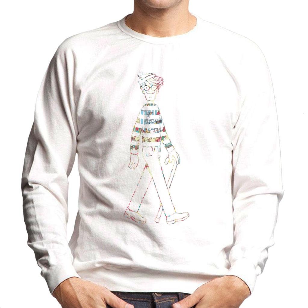Where's Wally Beach Illustration Outline Men's Sweatshirt product image 1