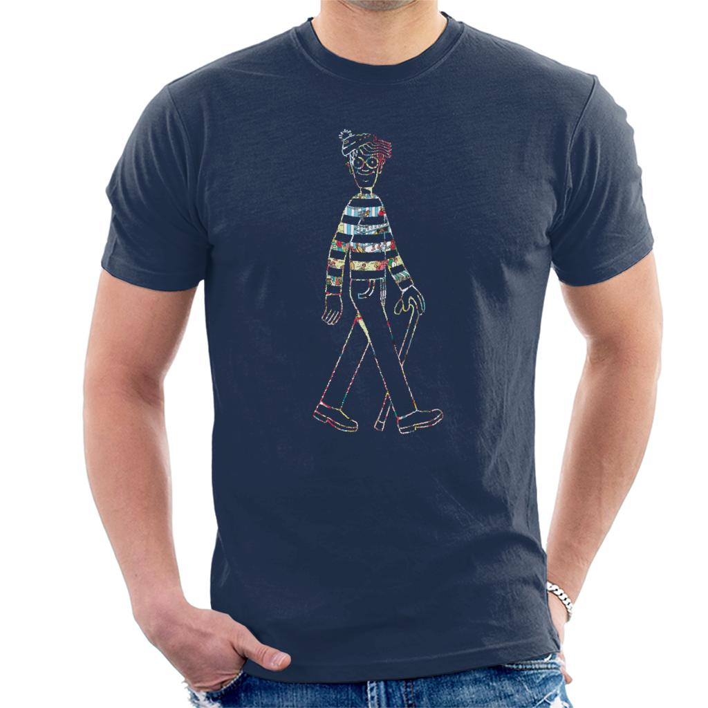 Where's Wally Beach Illustration Outline Men's T-Shirt product image 4