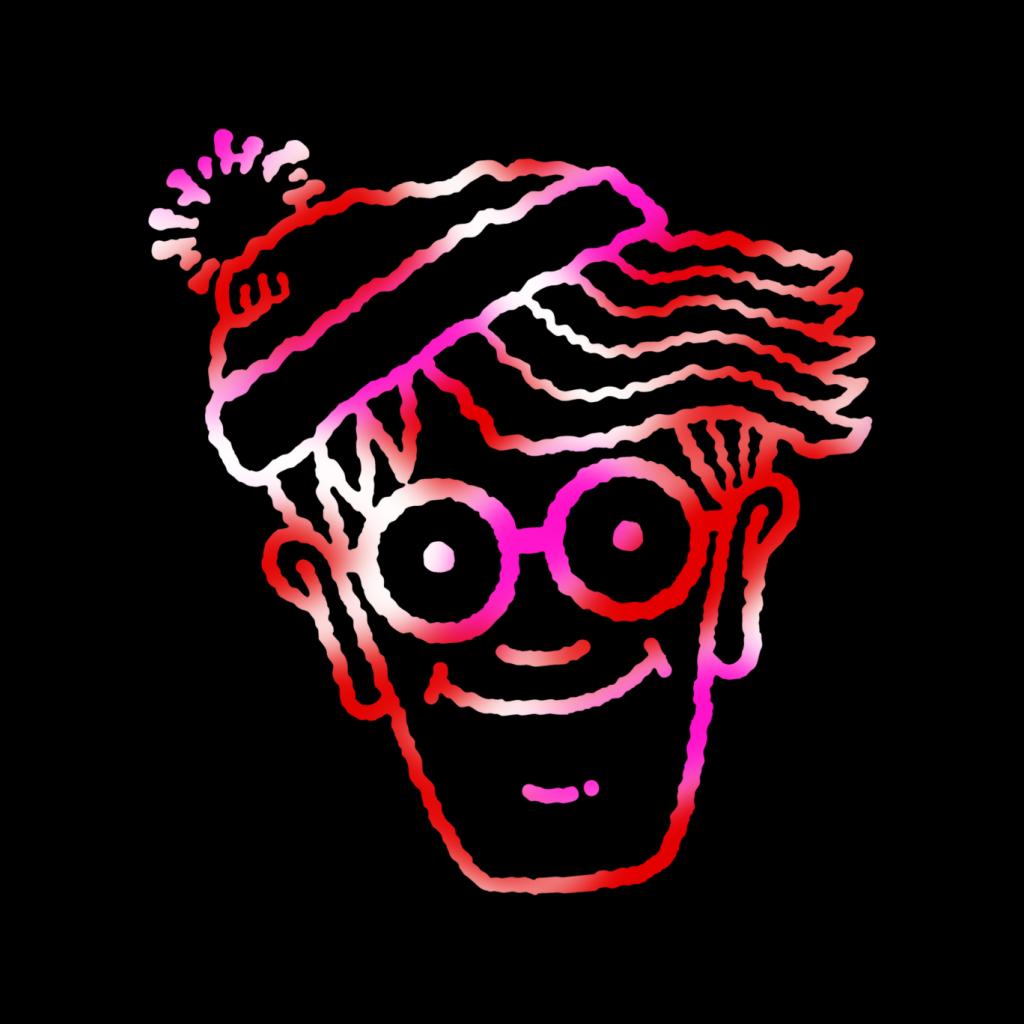 Where's Wally Red And Pink Character Head Outline Men's product image 2