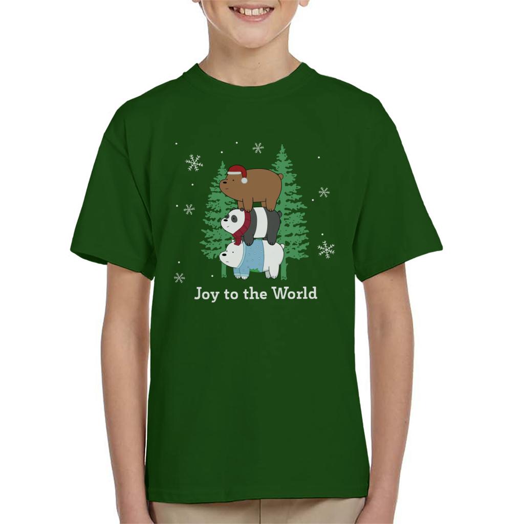 We Bare Bears Christmas Joy To The World Kid's T-Shirt product image 4