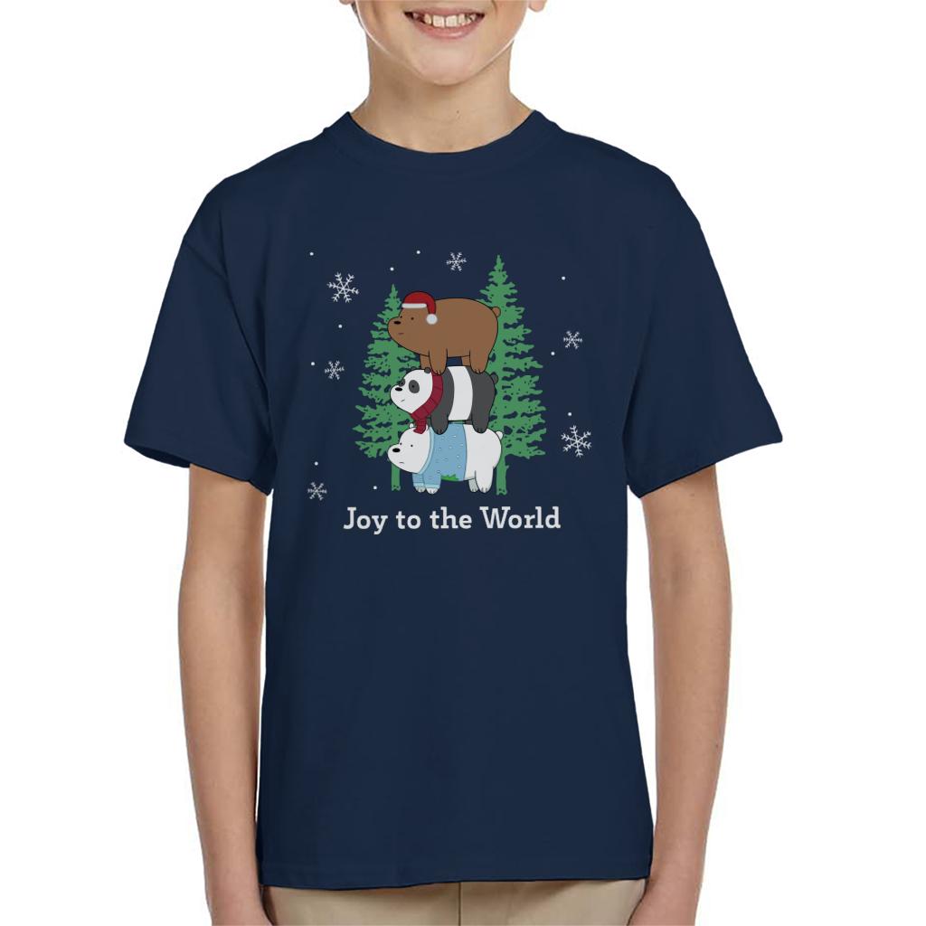 We Bare Bears Christmas Joy To The World Kid's T-Shirt product image 1