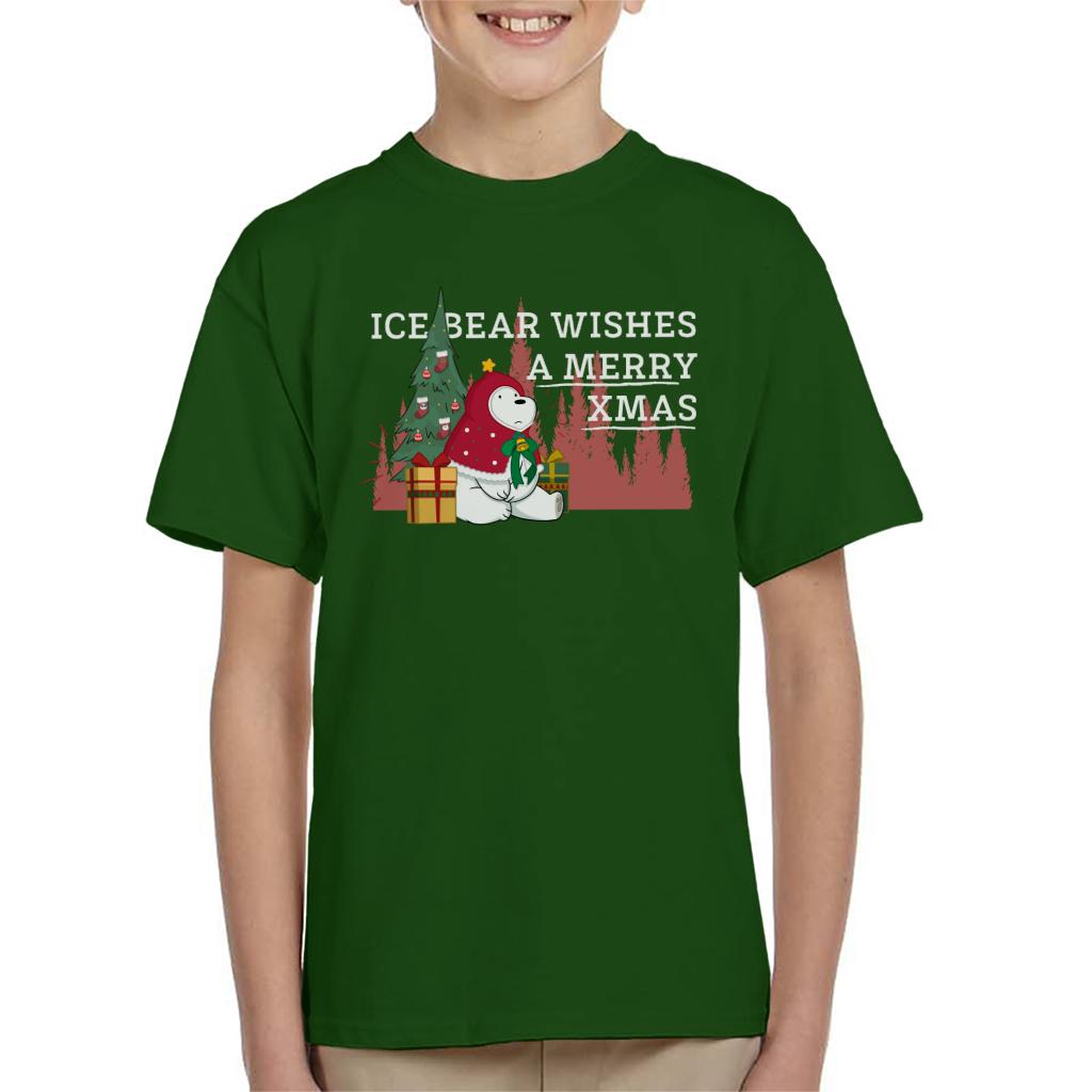 We Bare Bears Christmas Ice Bear Wishes A Merry Xmas Kid's product image 4