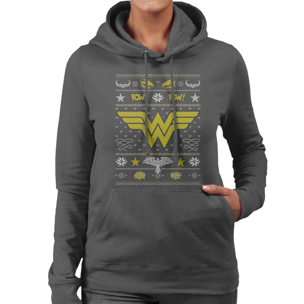Wonder Woman Christmas Pow Women's Hooded Sweatshirt product image 4
