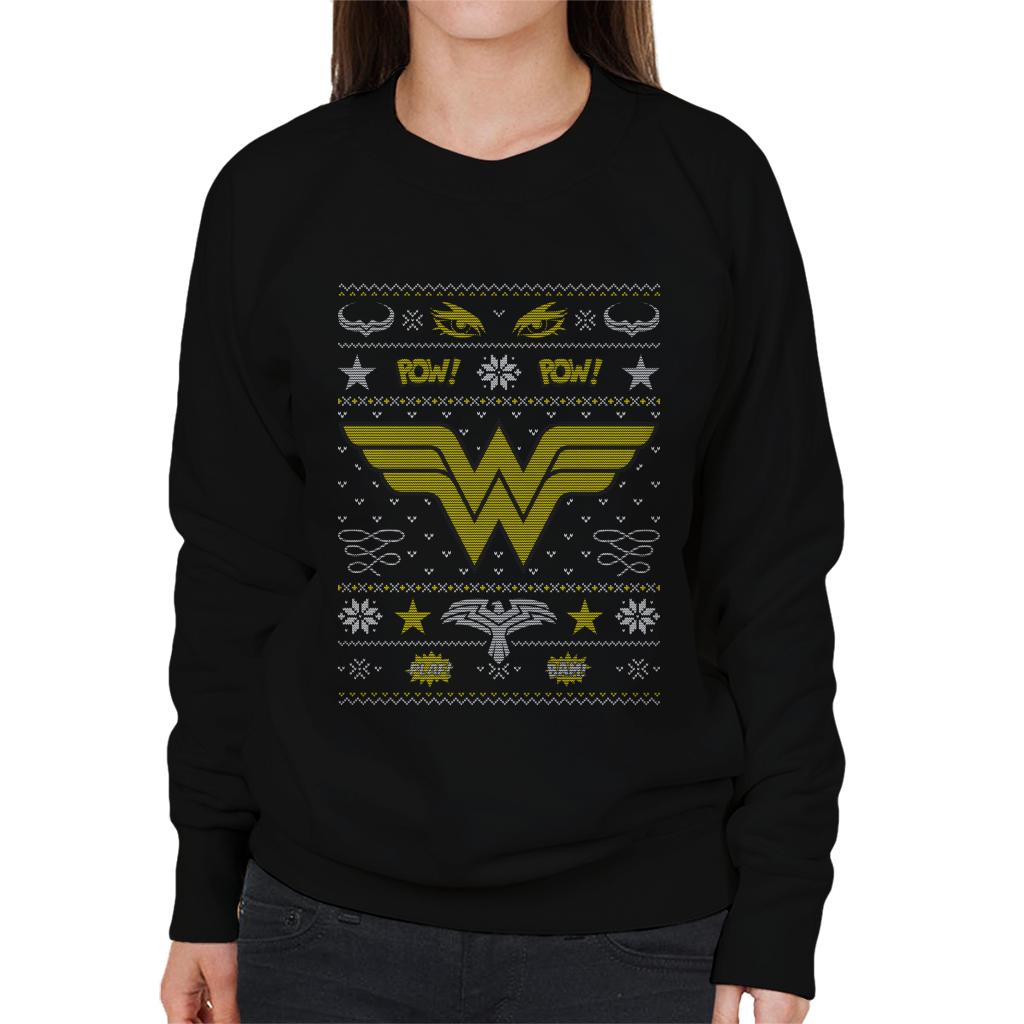 Wonder Woman Christmas Pow Women's Sweatshirt product image 1